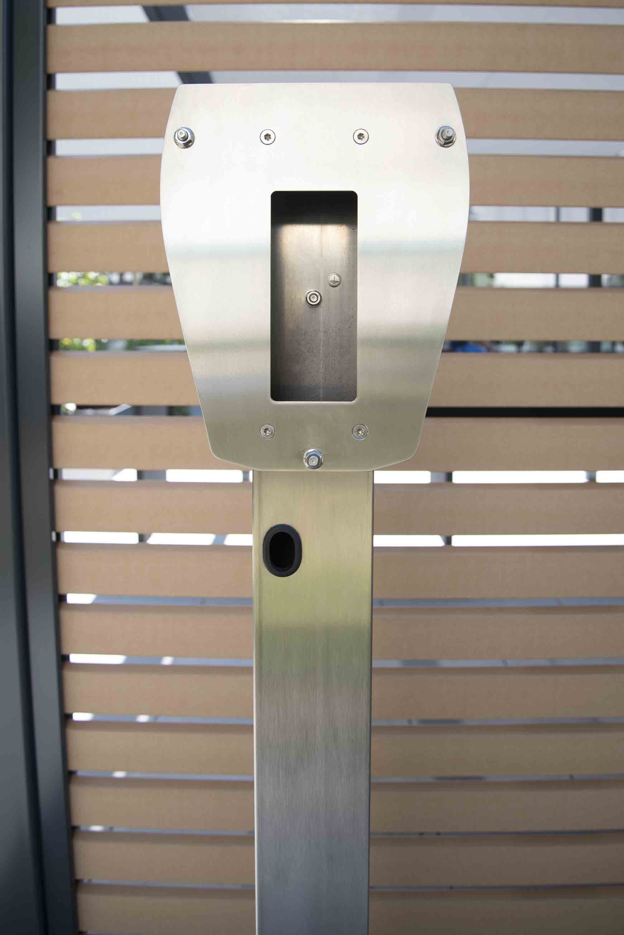 Heidelberg Edelstahlstele Solo für Wallbox