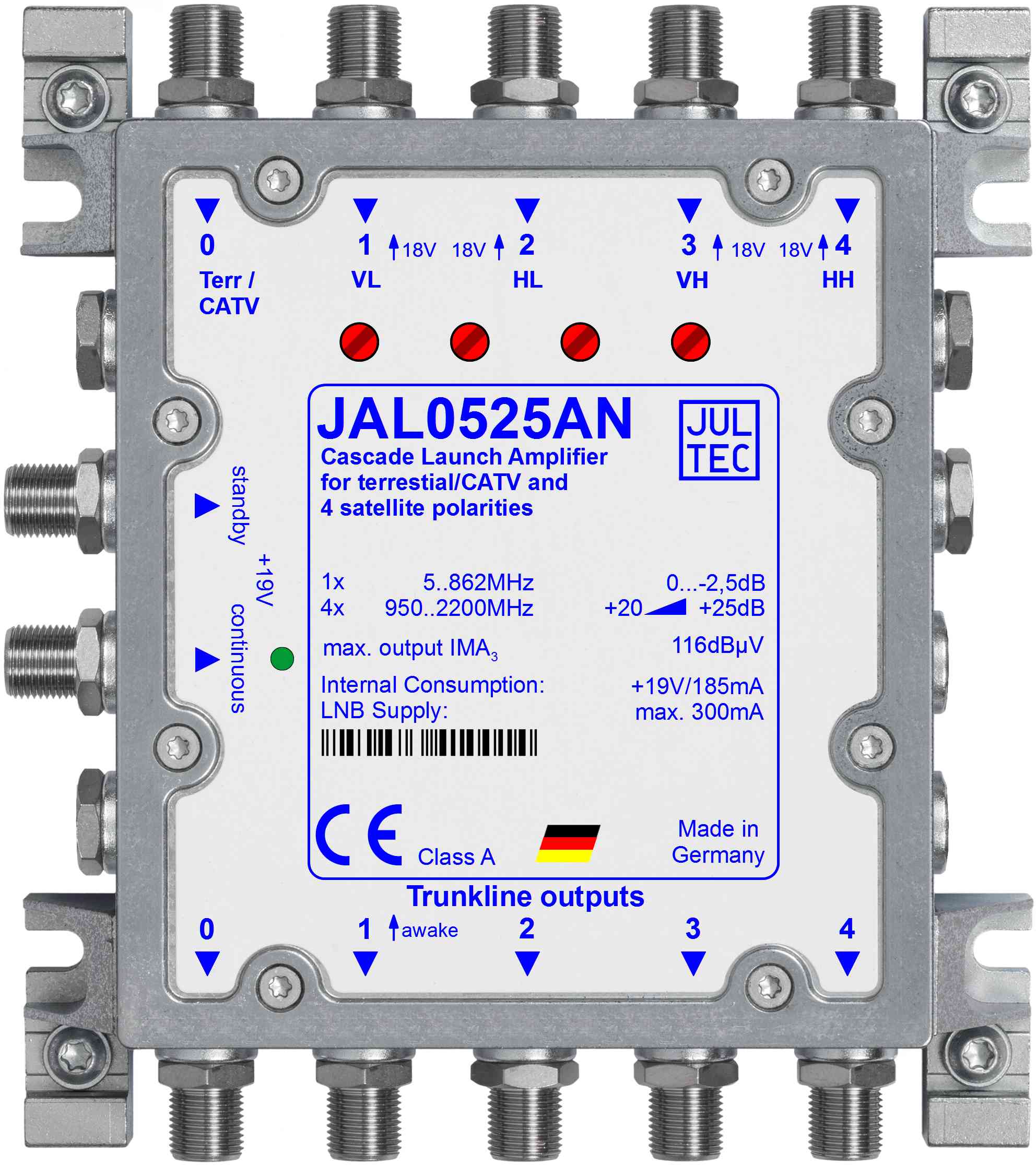 Jultec JAL0525AN Kaskadenstartverstärker 4x25dB