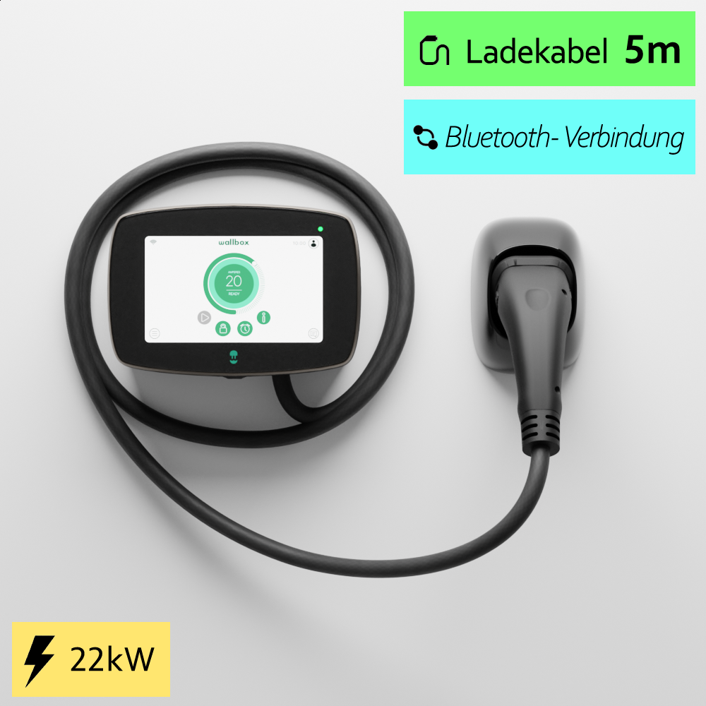 Wallbox Commander 2, Bundle, schwarz, 5 Meter