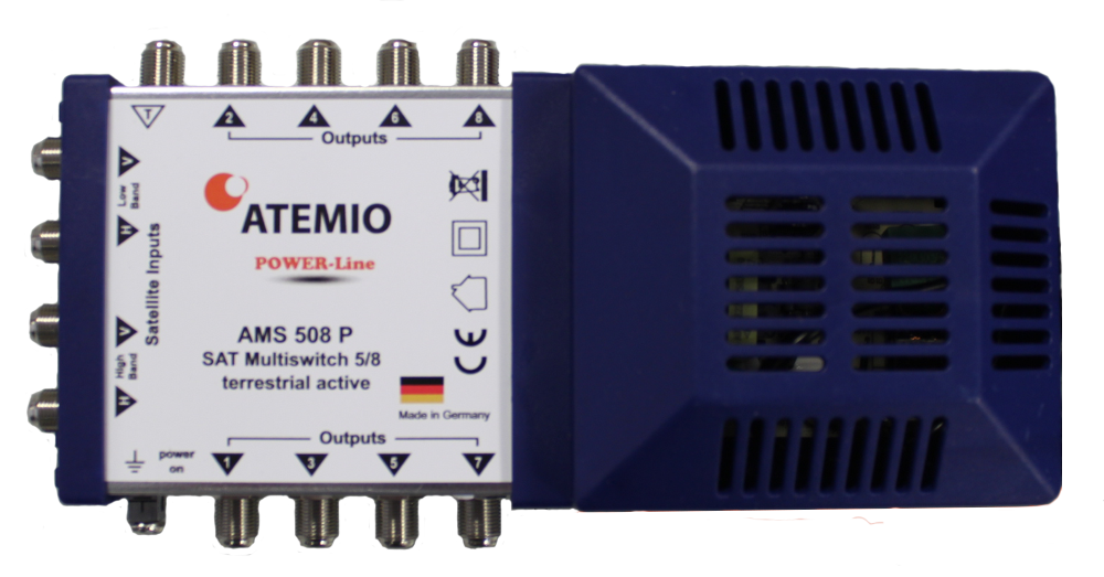 ATEMIO AMS508P Multischalter POWER-Line 5/8
