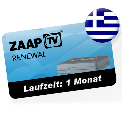 ZaapTV Greek Cloodtv4u Verlängerung 1 Monat