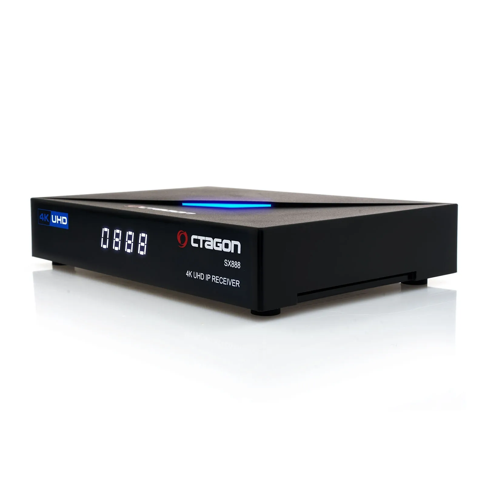 OCTAGON SX888 4K V2 WL ULTRA HD IP HDMI USB H.265 Stalker Multistream IPTV Receiver Schwarz