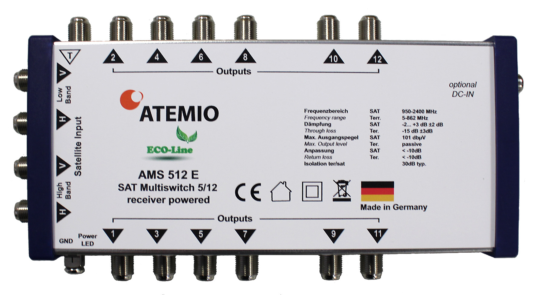 ATEMIO AMS512E Multischalter ECO-Line 5/12