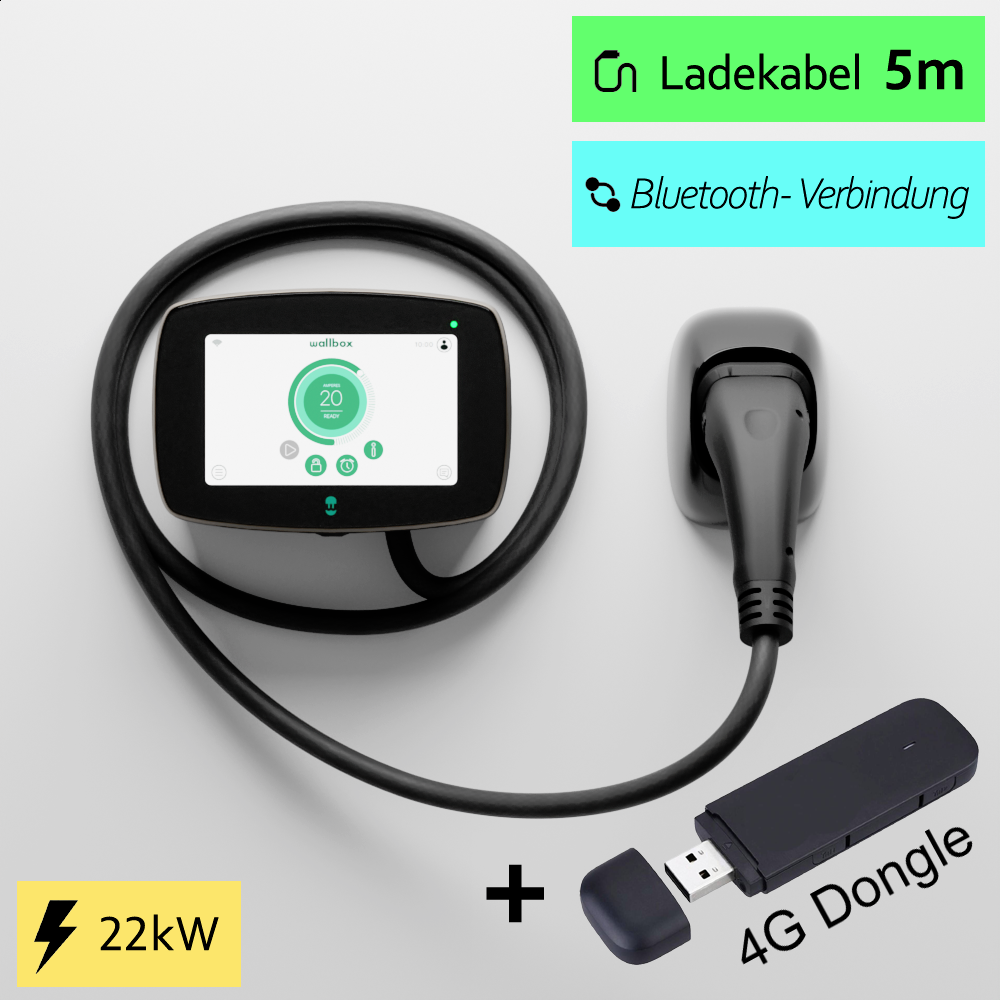 Wallbox Commander 2, Bundle, schwarz, 5 Meter