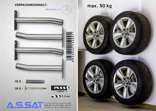 A.S.SAT Autoräder- Wandhalter-Set
