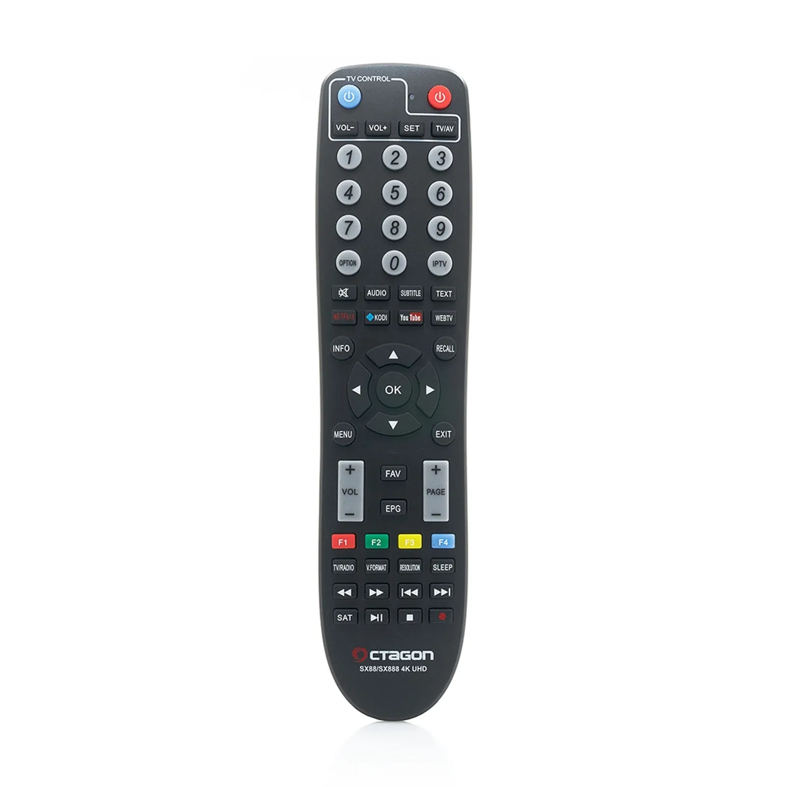 OCTAGON SX888 4K V2 WL ULTRA HD IP HDMI USB H.265 Stalker Multistream IPTV Receiver Schwarz