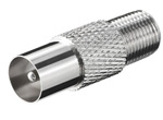 F-Kupplung/Koaxial-Stecker Adapter 