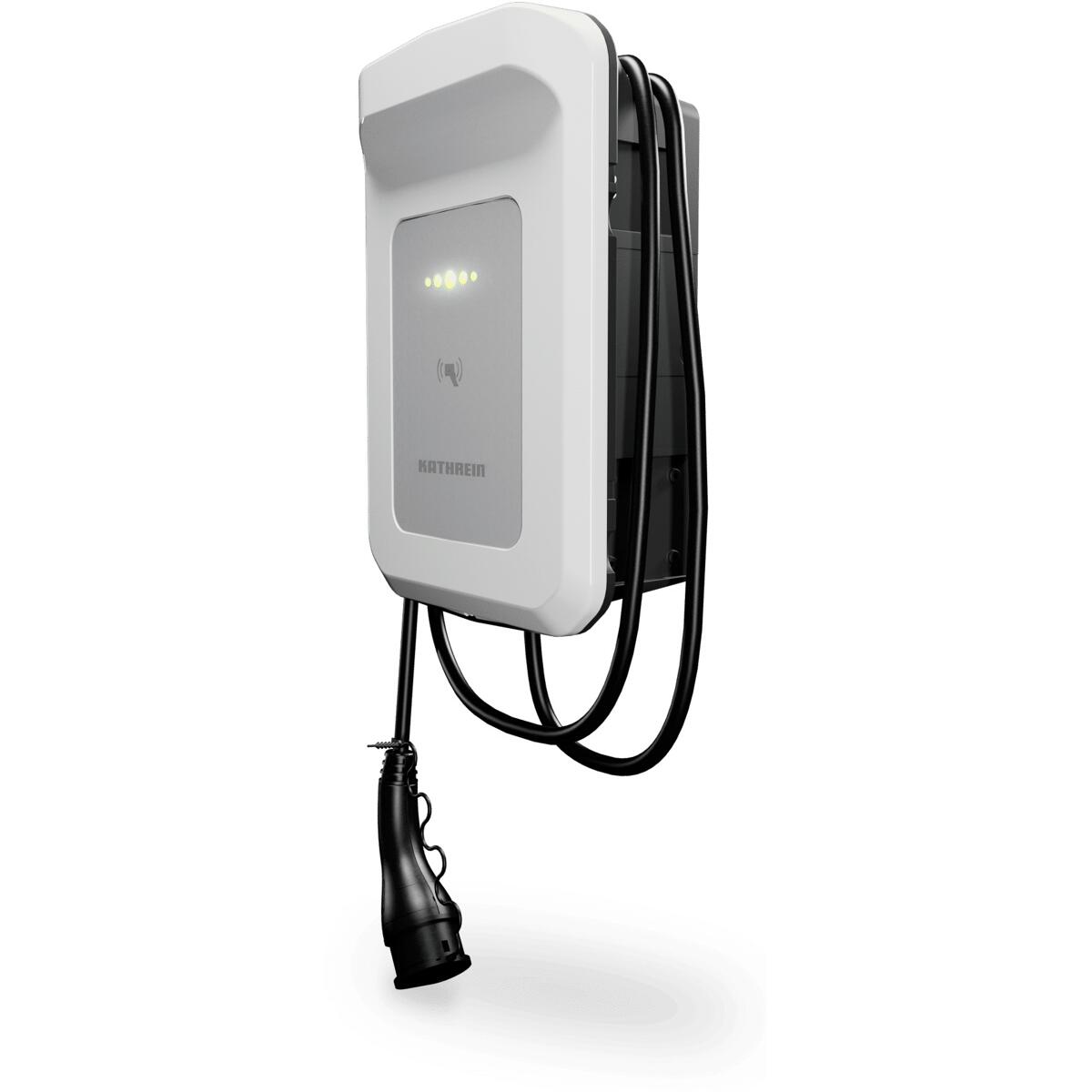 Kathrein Wallbox AC60E-22-C500-W, Kabel, 5m Kabel, Eichrechtskonform, 22kW, Weiß
