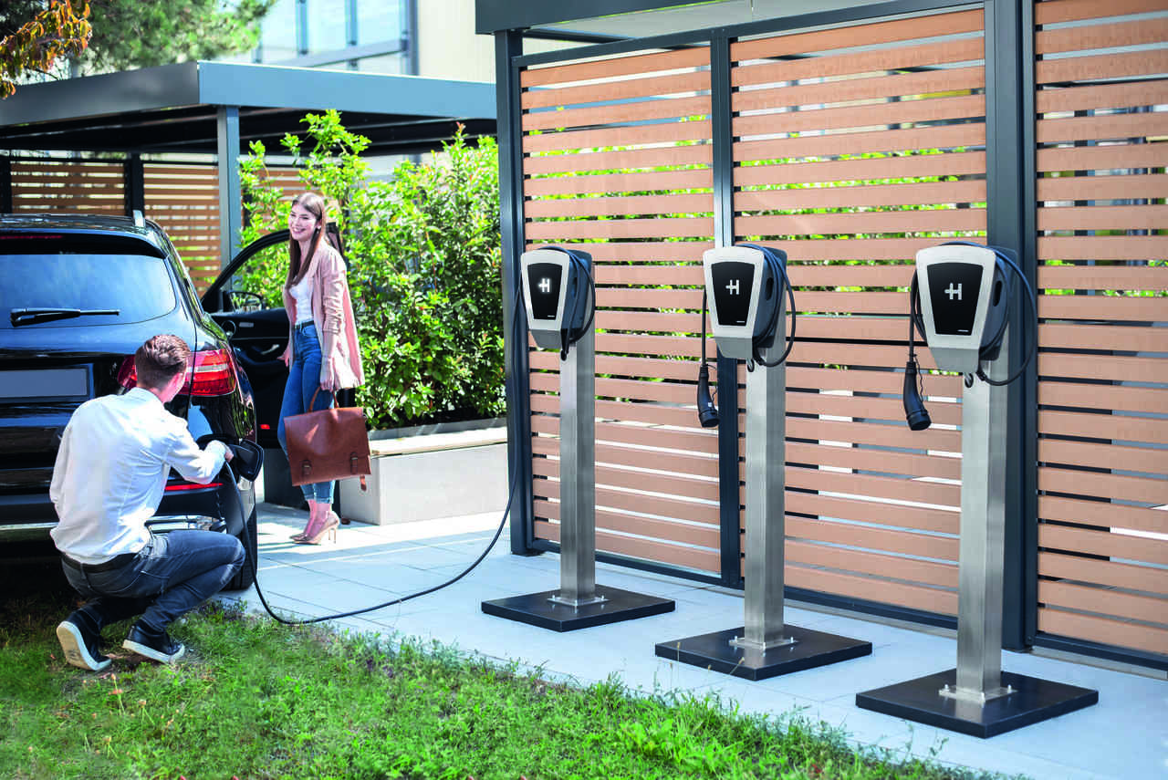 Heidelberg Edelstahlstele Solo für Wallbox