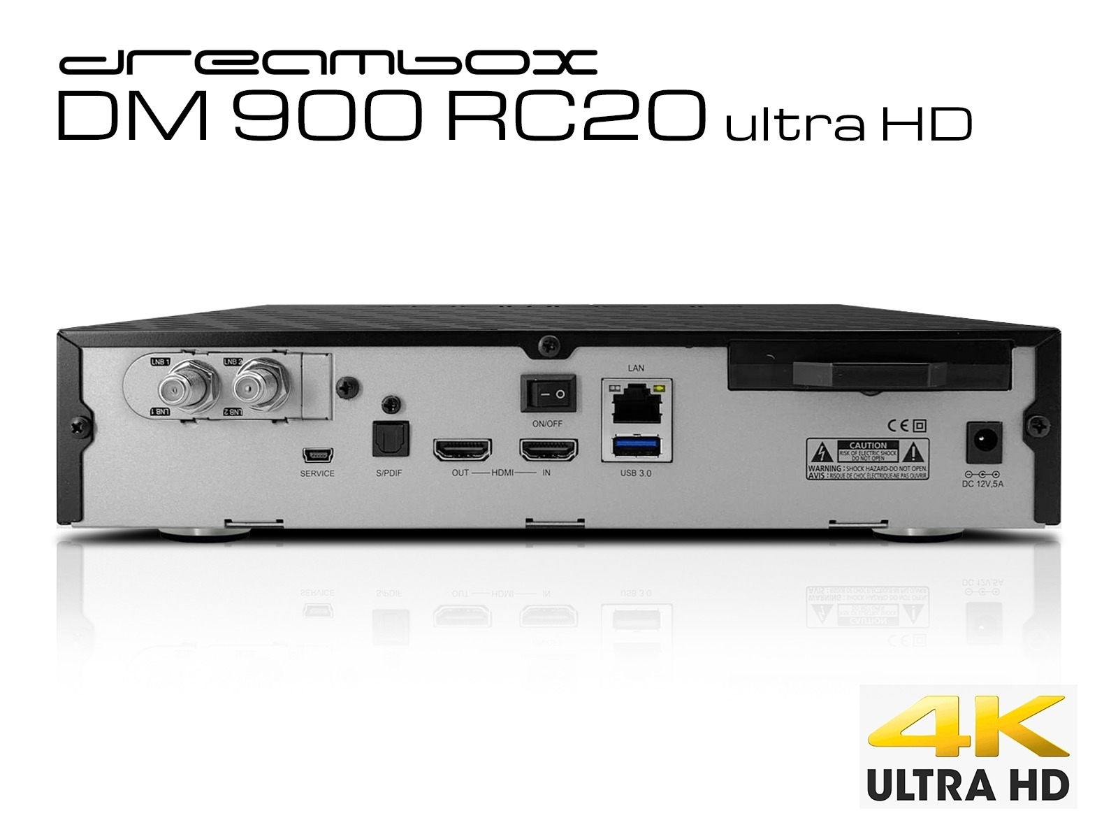 Dreambox DM 900 RC 20, 1 X Dual S2x MS Tuner