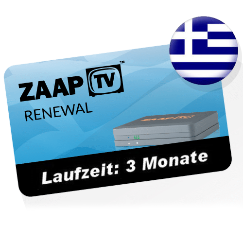ZaapTV Greek Cloodtv4u IPTV Verlängerung 3 Monat
