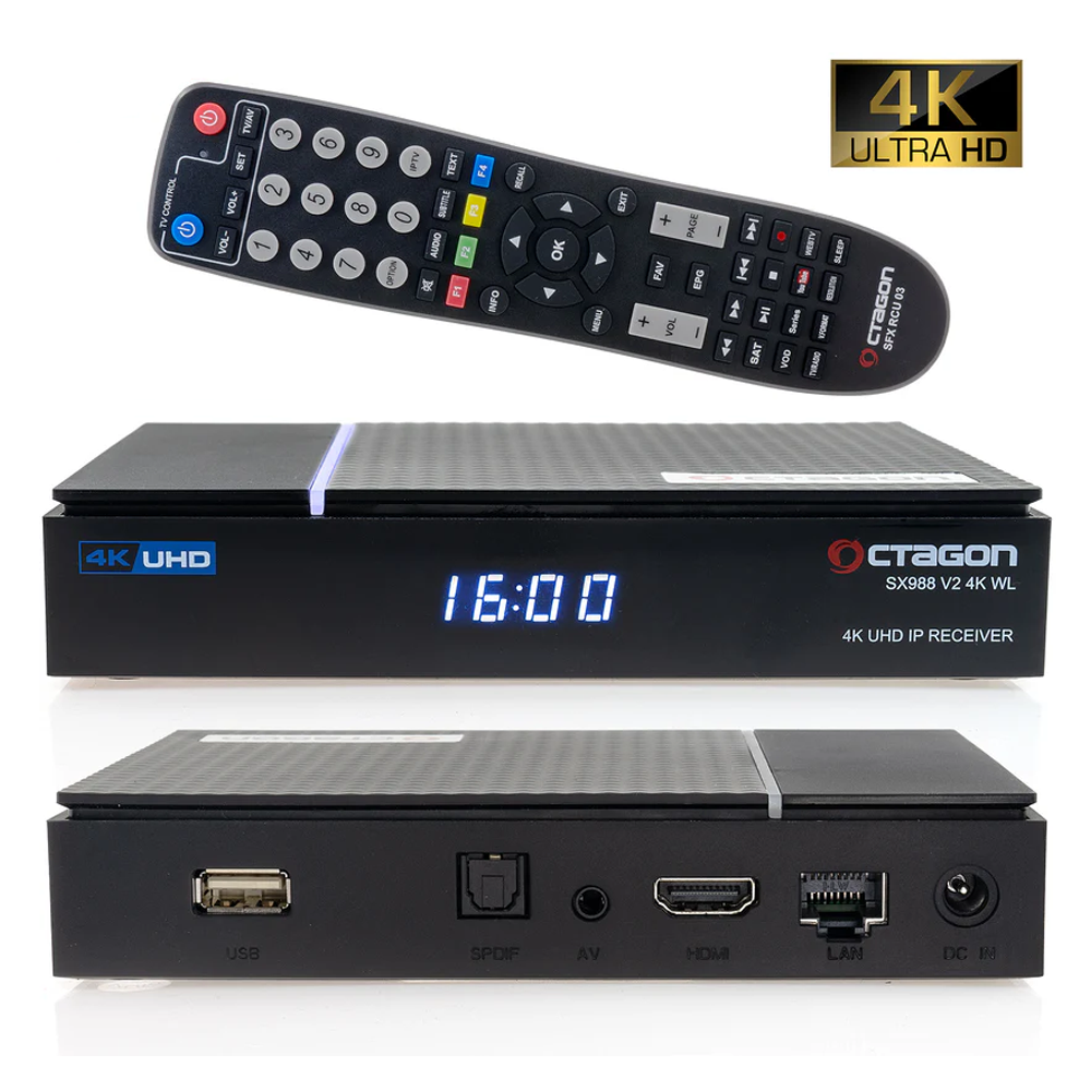 Octagon SX988 V2 4K WL UHD Linux IPTV-Receiver