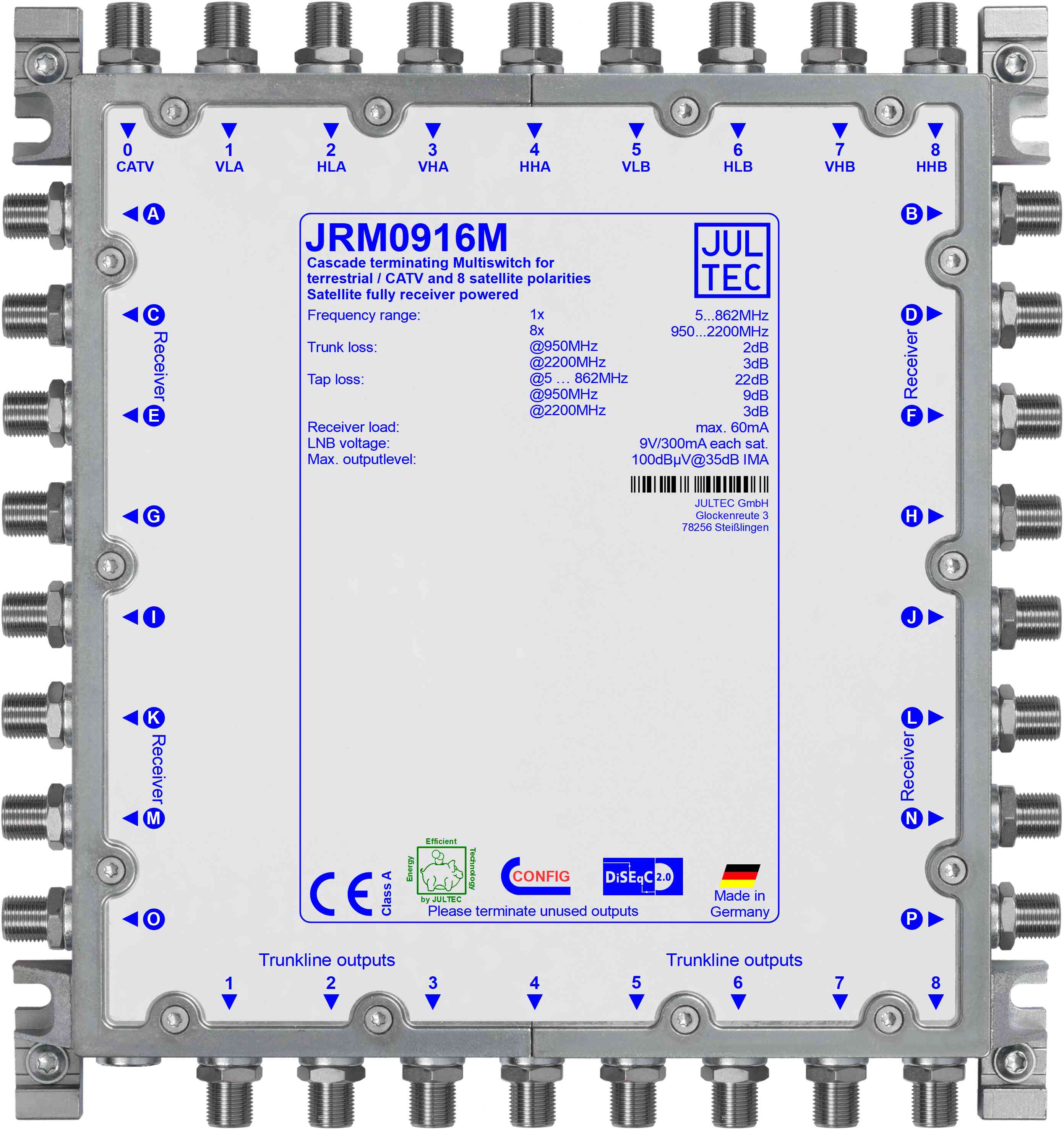 Jultec JRM0916M Multischalter 9/16