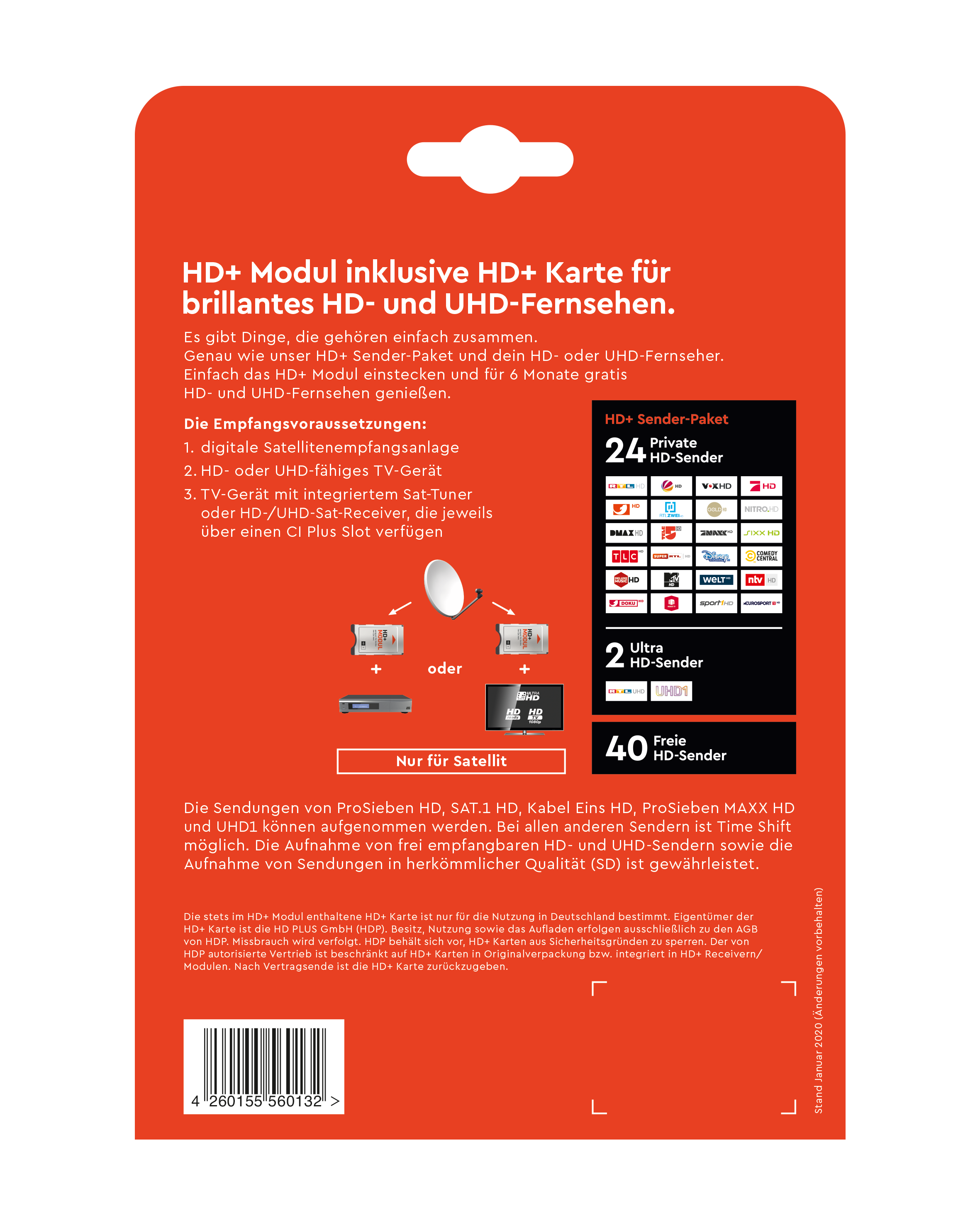 HD+ Modul inkl. HD+ Smartcard für 6 Monate