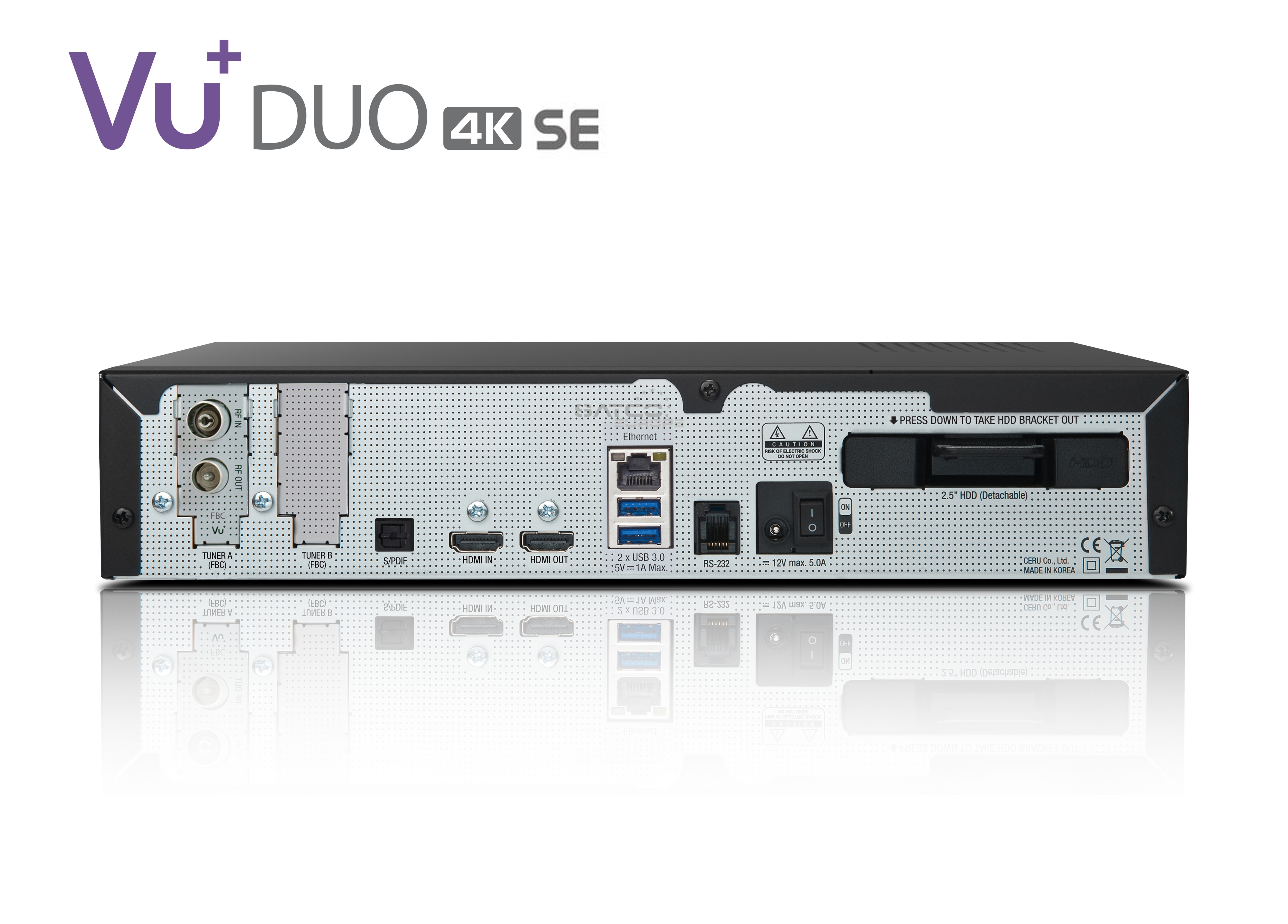 VU+ Duo 4K SE BT 1x DVB-C FBC Tuner PVR 