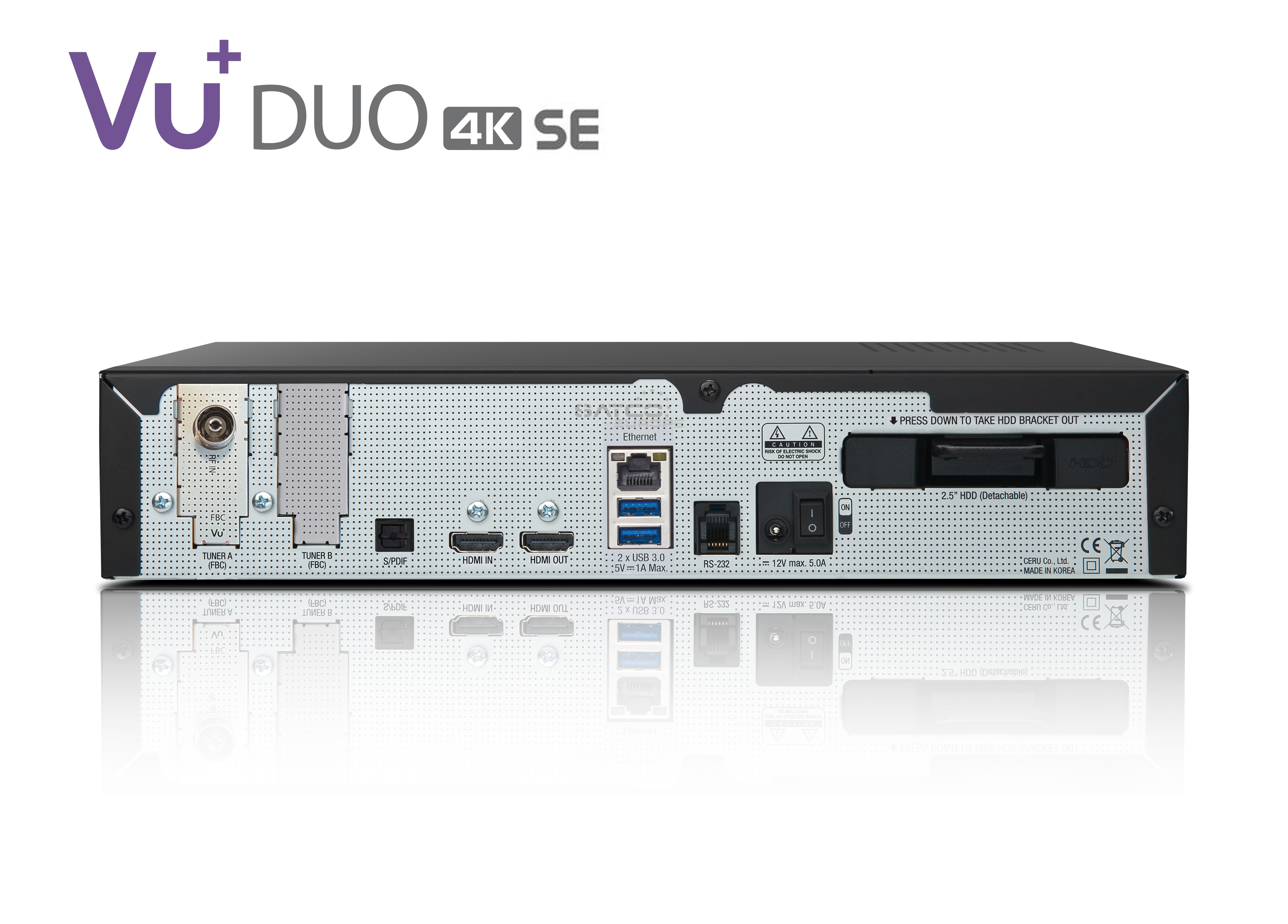 VU+ Duo 4K SE 1x DVB-T2 Dual Tuner PVR 