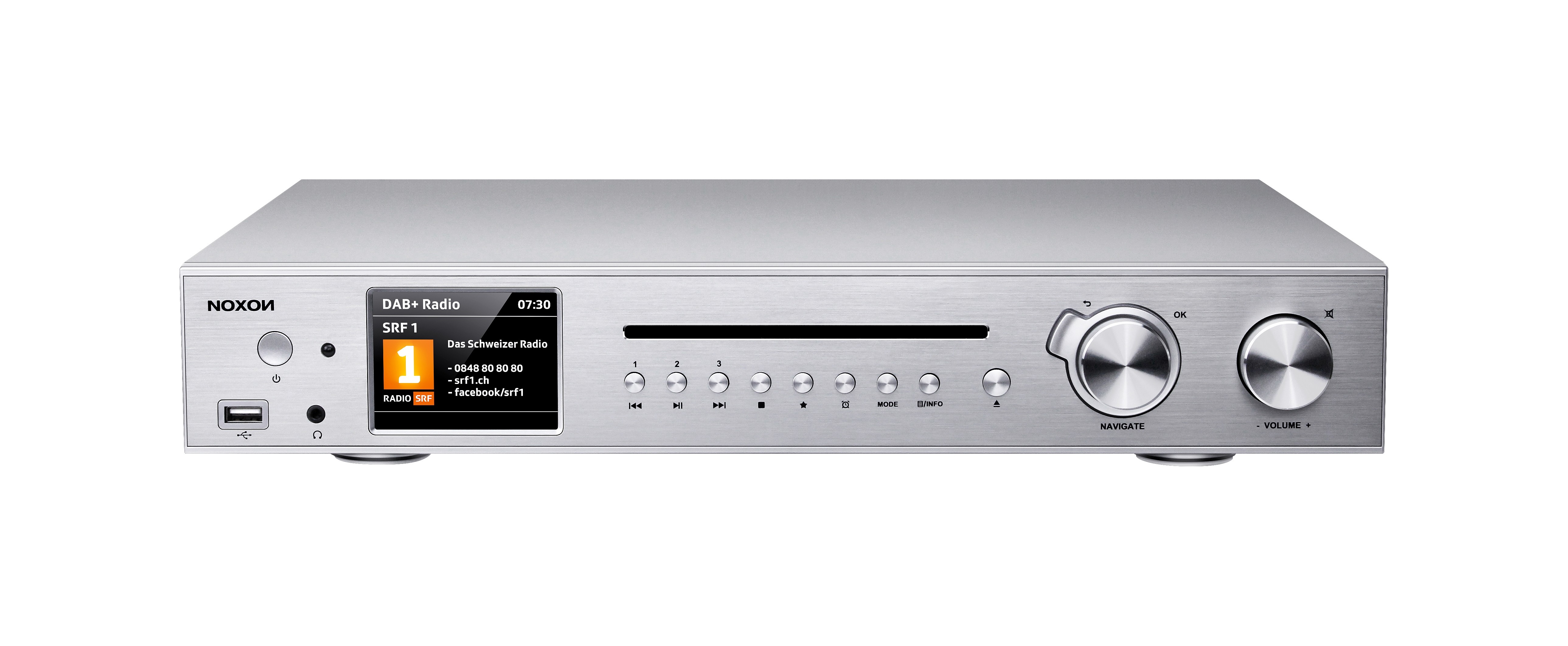 Noxon A 571 CD silber, Internetradio, DAB+ 