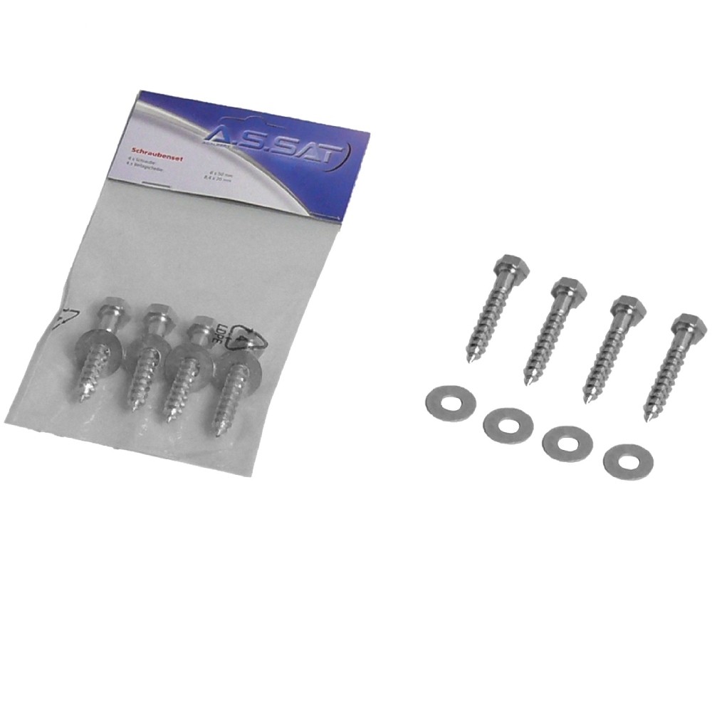 A.S.SAT Holzschraubensatz 8x50mm 