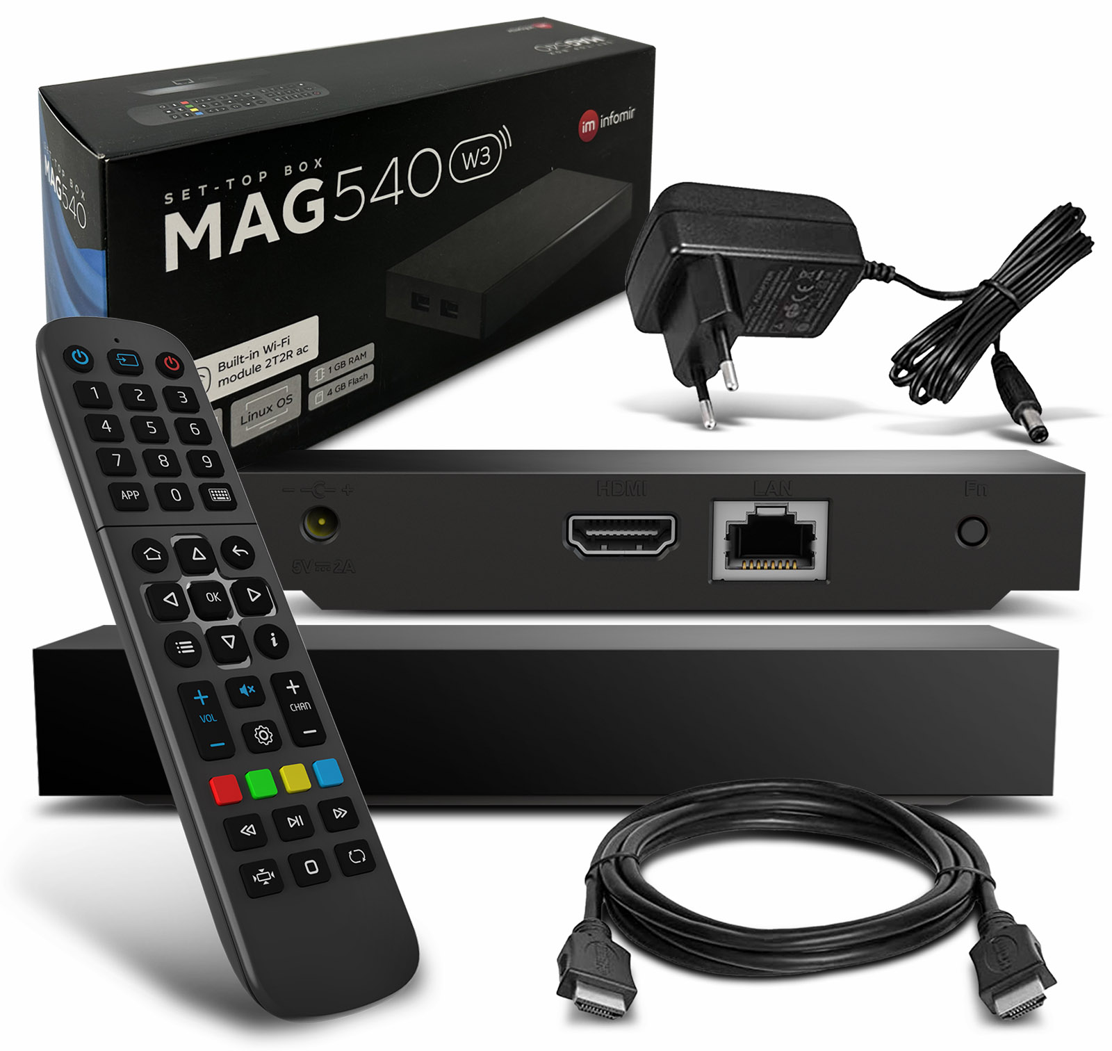 MAG 540w3 IPTV Sto TOP Box 1GB RAM WLAN integriert