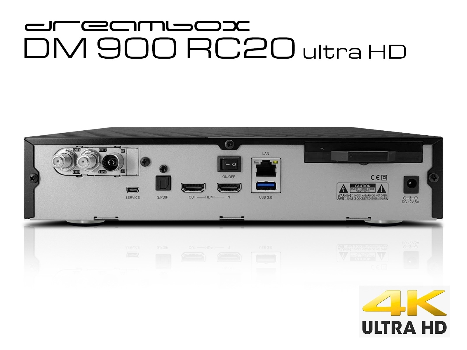Dreambox DM 900 RC 20, 1 X Triple MS Tuner