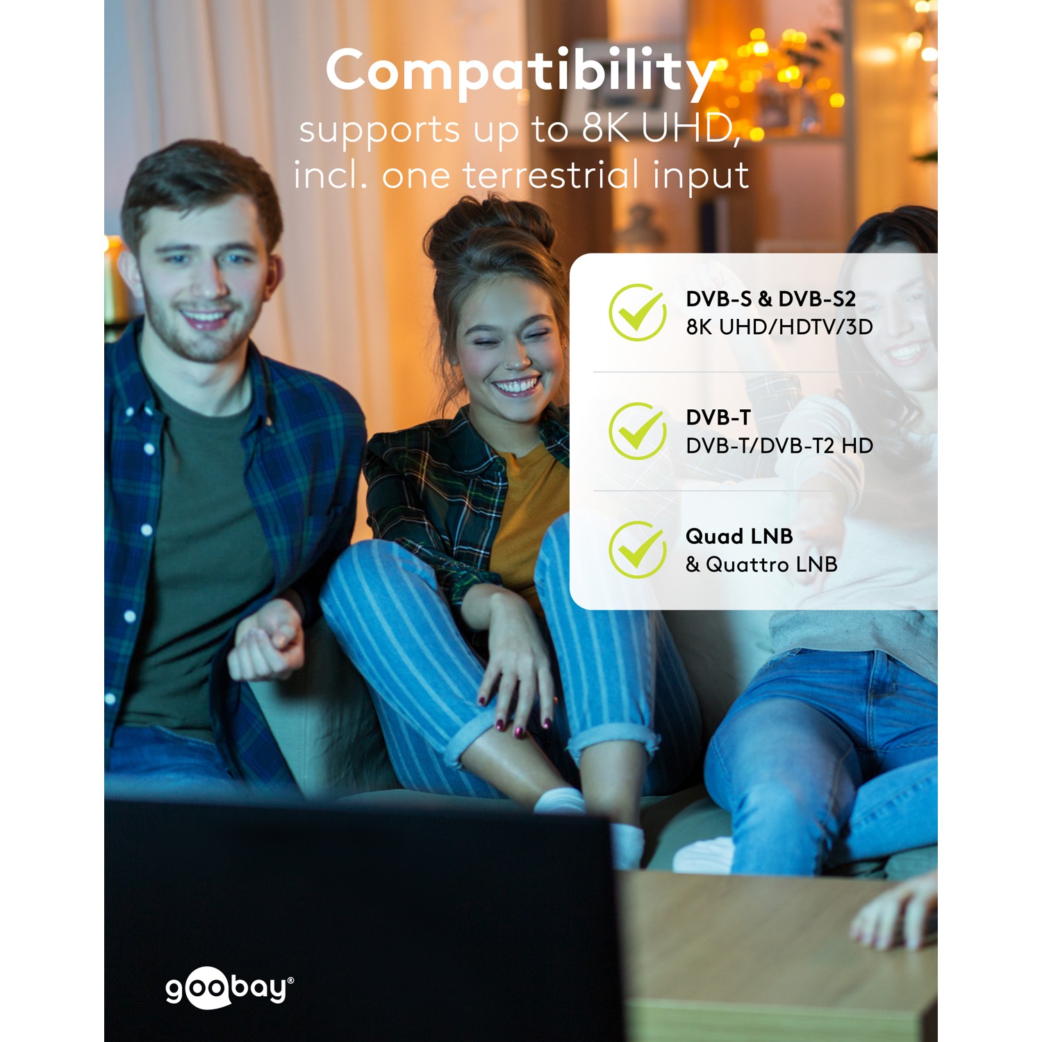 Goobay Sat Multischalter 9 Eingänge/8 Ausgänge
