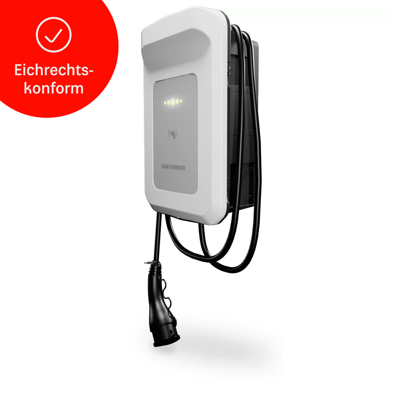 Kathrein Wallbox AC60E-11-C500-W, Kabel, 5m Kabel, Eichrechtskonform, 11kW, Weiß