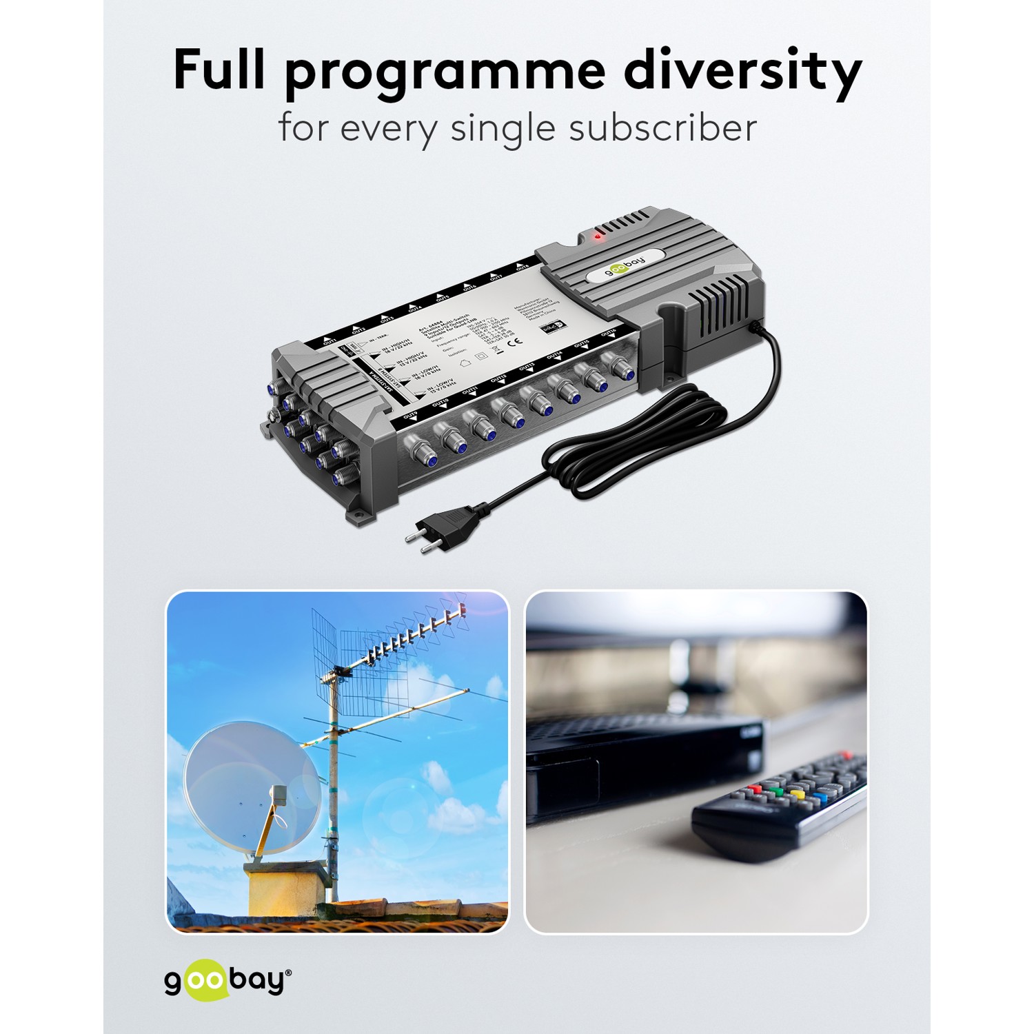 Goobay Sat Multischalter 9 Eingänge/16 Ausgänge