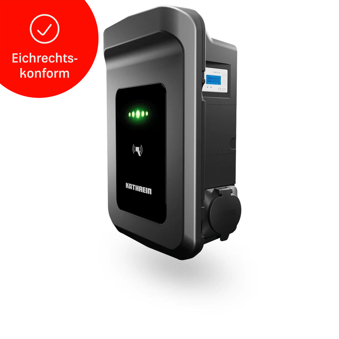 Kathrein Wallbox AC60E-22-P-A, Dose, Last, mit Ladedose, Eichrechtskonform, 22kW, Anthrazit