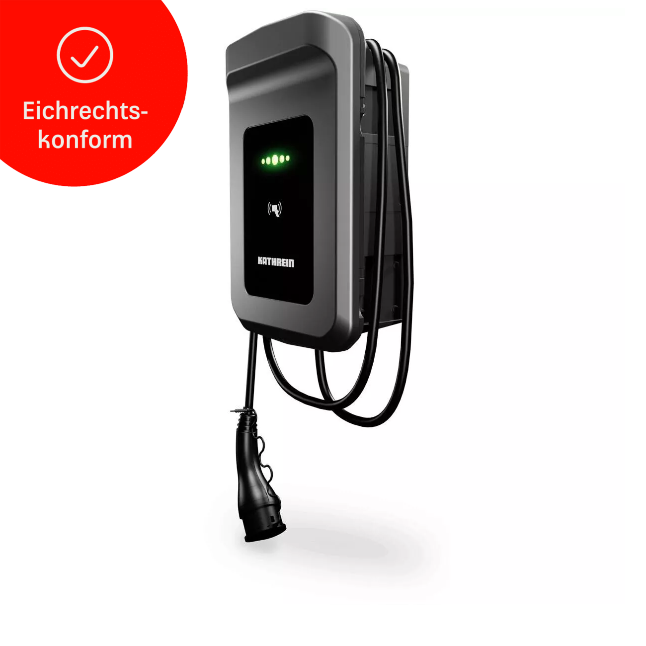 Kathrein Wallbox AC40E-11-C500-A, Kabel, 5m Kabel, Eichrechtskonform, 11kW, Anthrazit