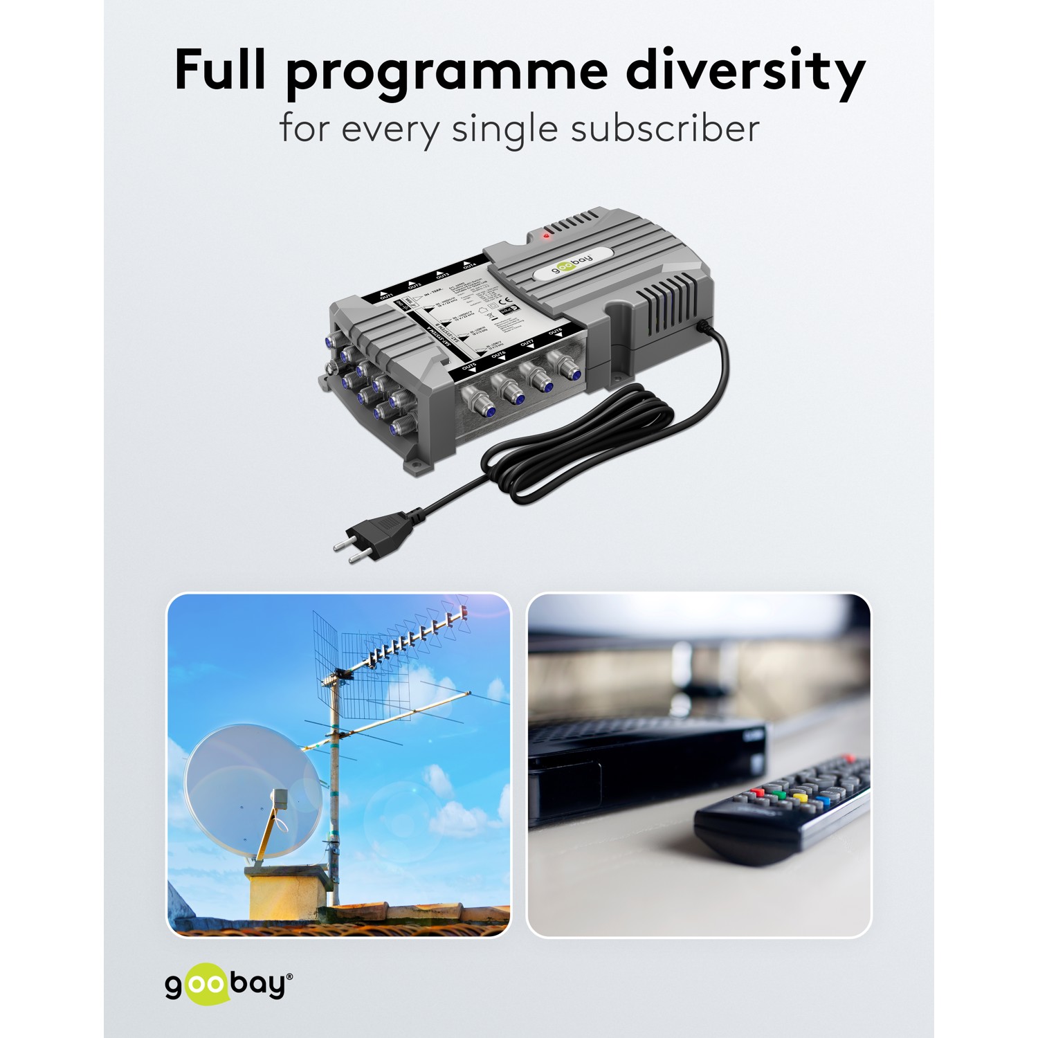 Goobay Sat Multischalter 9 Eingänge/8 Ausgänge